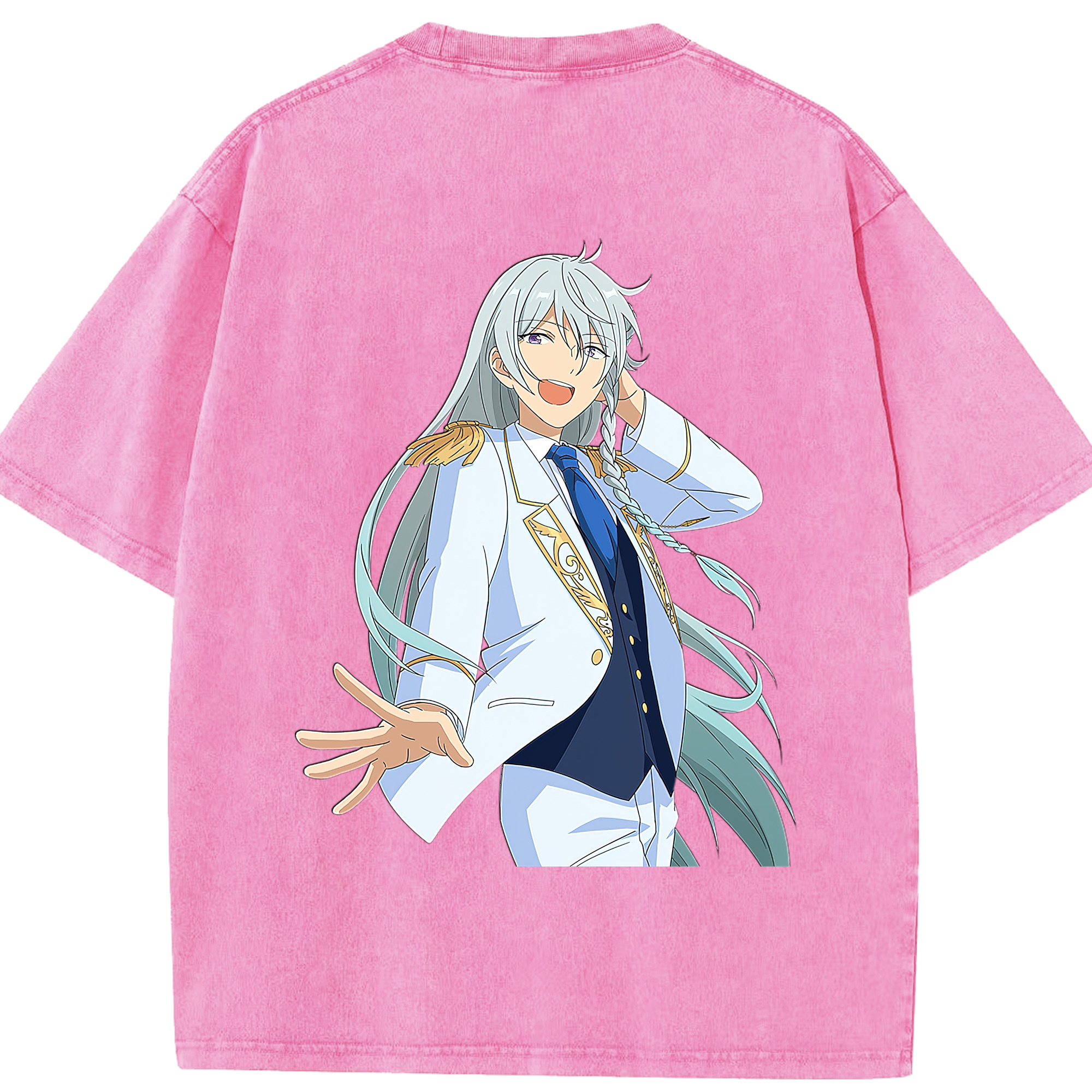 （画像用） あんさんぶるスターズ! Ensemble Stars 綿100% ヴィンテージ風 半袖Tシャツ（背面プリント）